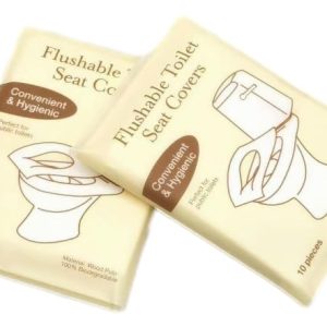 Sugarello Portable Flushable Disposable Toilet Seat Covers, Toilet Sheets, Toilet Seat Covers, Large, Antibacterial and Deodorizing, Hygienic Management, For Going Out and Traveling (50 Sheets)