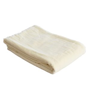 Nishikawa Cotton Blanket Single 100% Cotton Made in Japan Seal Weave Throw Blanket 140 x 200cm Ivory Blanket Autumn Winter Kishu Takanoguchi Pile Takanoguchi Made in Japan Blanket Cotton Cotton Blanket Simple Plain All Season Cotton Blanket 100% Cotton