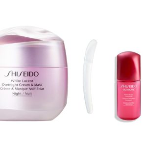 SHISEIDO Selectable Moisturizer Kit (White Lucent [Quasi-drug] Overnight Cream 75g) | Cream, Eye Cream + Small 10mL Serum | Green Floral Scent | Brightening, Transparency, Moisturizing, Beautiful Whitening | Shiseido