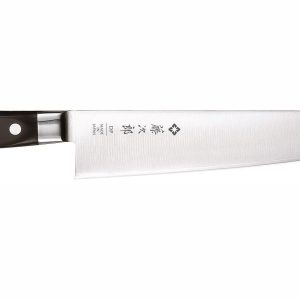 Fujijiro Gyuto 240mm Japan Cobalt Alloy Steel Double-edged Chef's Knife for Cutting Meat and Cooking Fish and Vegetables DP Cobalt Alloy Steel Split with Ferrule F-809 Silver/Black