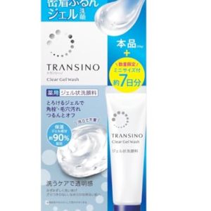 Transino [Quasi-drug] Medicated Clear Gel Wash 110g + Mini Tube 14g Extra-large Medicated Facial Cleanser Dense Gel Contains Tranexamic Acid For Spots and Pores