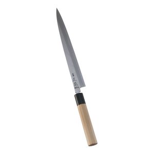 Masamoto Sohonten Honkasumi Tamahagane Yanagiba Sashimi Knife 24cm Blade: Tamahagane, Handle: Buffalo Horn and Magnolia Handle Japan AMS38024