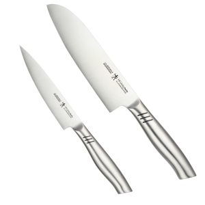 Henckels Unity Daily Santoku/Petty 2pcs Set Small Knife Set Stainless Steel Gift All Stainless Steel Dishwasher Safe [Official Japanese Product] 19370-002