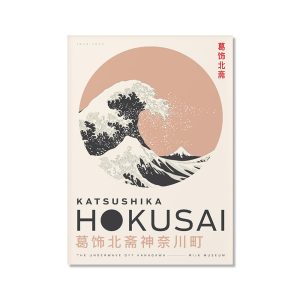 KUBAPIG Japanese Print Katsushika Hokusai Art Exhibition Poster Vintage Flower Bird Canvas Painting Wall Picture for Living Room Decoration (SKU1,20.3 x 30.5 cm=(20 x 30 cm),Unframed)