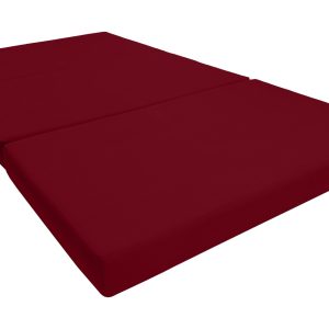 Tri-Fold Futon Mattress, High Density 1.8lbs Foam, Twin, Full, Queen Size Foldable Mattress, Twin Size 4x39x75, Red B017A1MG08