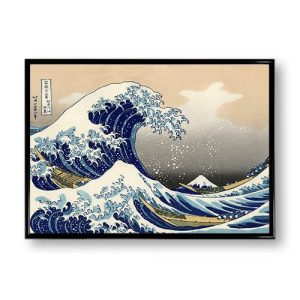 Poster Katsushika Hokusai The Great Wave off Kanagawa Thirty-six Views of Mount Fuji Ocean Interior Art Poster Landscape Hokusai Fuji Stylish Painting Wave (A2)