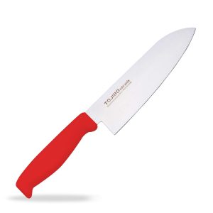 Fujitora Kogyo Tojiro Color Molybdenum Vanadium Steel Santoku Knife 170mm Red F-172R