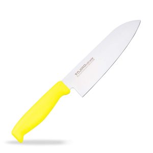 Fujitora Kogyo Tojiro Color Molybdenum Vanadium Steel Santoku Knife 170mm Yellow F-152Y