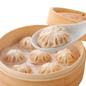 Green Xiaolongbao (soy dumplings), 500g (20 pieces), Commercial Size [Frozen Food], Vegan, Vegetarian, Plant-Based, Animal-Free, Plant-Based