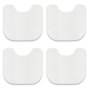 RumInteri disposable toilet mat, non-slip floor stain prevention mat, 54 x 50 cm, set of 4, nursing toilet mat, white, thickness approx. 1 mm, just place it, disposable toilet mat and toilet seat cover 2-piece set, disposable toilet seat cover, commercial disposable toilet mat, toilet seat cover, toilet seat cover to stick on (disposable type, [toilet mat set of 4])