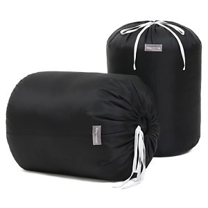 Astro Storage Bag, Black, Large, Set of 2, Rolls up for easy storage, Down Comforter Storage, Drawstring Bag, Storage Bag, Cylindrical, Vertical, Stackable Storage, 626-16