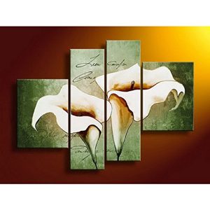 [JapanBestSellers.com Exclusive] Tokyo Art Lab Floral Art Color Flower Pattern 4-Piece Set W600mm Painting Color