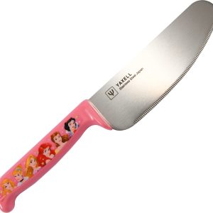 Yakusel Safe Knife for Children, Serrated Blade, Made in Japan, Dishwasher Safe, Antibacterial, 22cm, Pretend Play, Baking, Present, Gift, Disney Princess, Pink, 33091