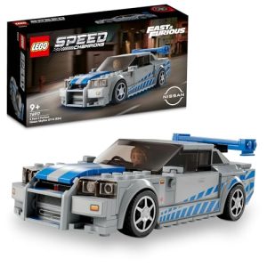 LEGO Toy Speed Champion Fast & Furious Nissan Skyline GT-R (R34) Boys Girls Cars Kids Toys Educational Toys Birthday Christmas Gifts Presents Gifts LEGO Blocks 76917 Ages 9 and Up