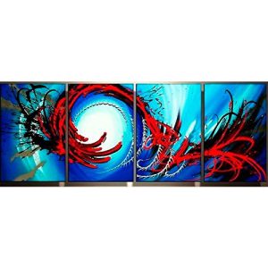 [JapanBestSellers.com Exclusive] Tokyo Art Lab Interior Spiral Abstract 2 Set of 4 W1000mm Paintings