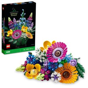 LEGO Icon Wildflower Bouquet 10313 Interior Artificial Flower Bouquet Toy Block Birthday Christmas Gift Present Gift Flower Boy Girl Adult