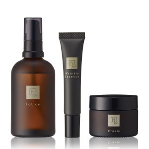 N organic Vie Skincare Set (Lotion, Eye Serum, and Cream) (Approx. 2-Month Supply) Firms, Improves Dryness, Fine Lines, and Mature Skin, Moisturizes, and Reduces Dullness with a Relaxing Citrus Scent.