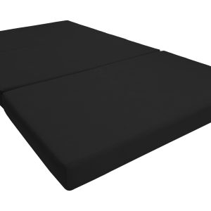 Tri-Fold Futon Mattress, High Density 1.8lbs Foam, Twin, Full, Queen Size Foldable Mattress, Twin Size 4x39x75, Black