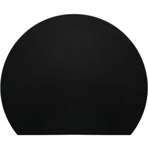 MUAMUA Cutting Board Black Elastomer Cutting Board Dishwasher Safe Round High Quality Heat Resistant Cutting Board Antibacterial Black Cutting Board Cutting Board Rubber Approx. 35 x 29 cm Lightweight Kamaboko Shape