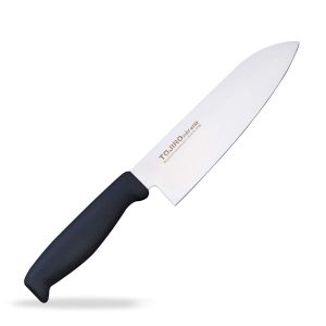 Fujitora Kogyo Tojiro Color Molybdenum Vanadium Steel Santoku Knife 170mm Black F-262BK