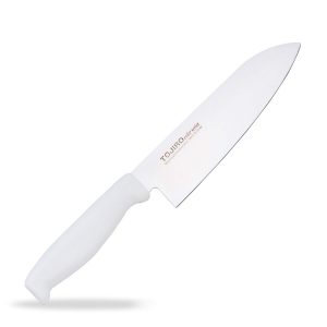 Fujitora Kogyo Tojiro Color Molybdenum Vanadium Steel Santoku Knife 170mm White F-132W