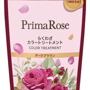 Prima Rose Easy Color Treatment 300g (Dark Brown/Natural Brown) / Elegant rose scent, diamine-free, paraben-free, pump-type color treatment, no brush or gloves required, gray hair care, made in Japan, radiant cosmetics (Dark Brown, 1 refill)