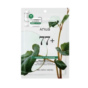 ANUA Houttuynia 77 Soothing Toner Cica Exosome Mask Pack (7 sheets) Face pack for moist and radiant skin, moisturizing, sensitive skin, oily combination skin, heartleaf77 soothing cica mask, daily pack, face mask, Korean pack, Korean cosmetics, skin care