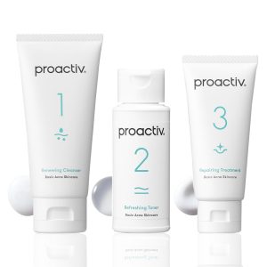 Proactiv 3-Step Set (60-Day Supply) - Includes one Medicated Facial Cleanser (120g), one Medicated Lotion (120mL), and one Medicated Cream (60g). Medicated acne care for adolescents, adults, and those with acne scars. Moisturizing and preventative. Also suitable for men. [Quasi-drug]