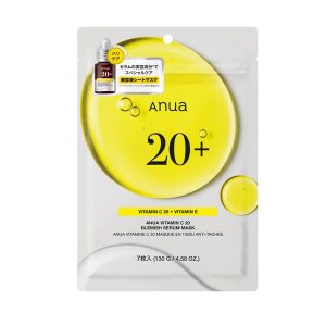 ANUA Vitamin C20 Blemish Serum Mask (7 sheets) Face mask Skin tone Clear moisturizing skin Combination skin vitamin mask Daily pack Refreshing pack Vita pack Face mask Korean pack Korean cosmetics Skin care