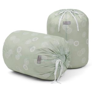 Astro Storage Bag, Green, Large Size, Set of 2, Rolls up for easy storage, Down Comforter Storage, Drawstring Bag, Storage Bag, Cylindrical, Vertical, Stackable Storage, 626-33