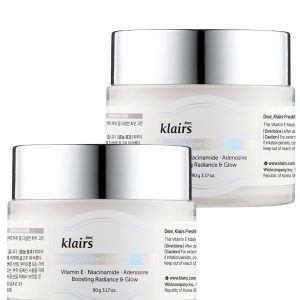 Klairs Freshly Juiced Vitamin E Mask 90ml Set of 2 Cream Moisturizing Korean Cosmetics Skin Care Moisturizing Vegan Pores Face Night Care Cream Large Capacity Gift Present Sleeping Mask