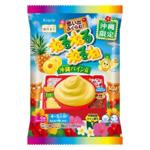 Kracie Neru Neru Neru Okinawa Pineapple Flavor, 5-Serving, Large Capacity, Adult, Okinawa Exclusive, Educational Candy, Brown Sugar Powder Topping