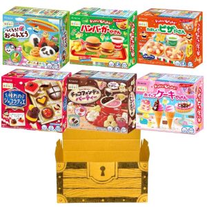 [Treasure Box Gift Box] Kracie educational sweets, 6 best-selling varieties, assorted set (Halloween, birthday, party, event, gift, festival, children, grandchildren), expiration date of 365 days or more, officially distributed product (for girls)