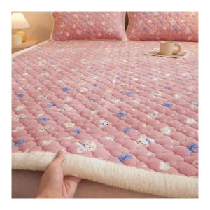 Milk Velvet Mattress Topper Twin Size Soft Flannel Microfiber Plush Mattress Pad Queen King Breathable Fluffy Winter Comforter Futon Mattress (Size : Twin-90*200cm)