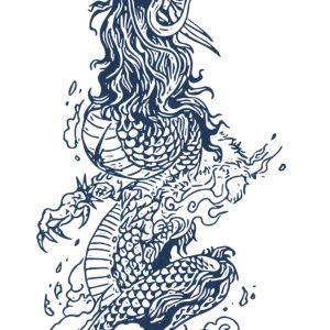 Jagua tattoo, tattoo sticker, tattoo that disappears in 2 weeks, henna tattoo, authentic dragon (gz607)