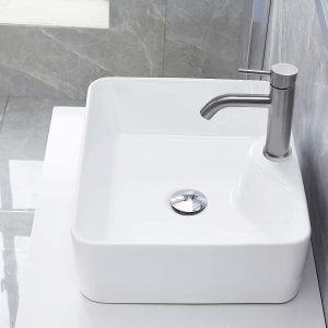 [With JOMOWN mixer faucet] Countertop ceramic wash basin, stylish wash basin set, freestanding wash basin, hand wash basin, ceramic, hand wash basin, toilet, 410*310*130mm