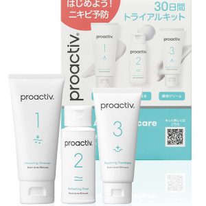 Proactiv Trial Kit: 1 Medicated Facial Cleanser (60g), 1 Medicated Lotion (60mL), 1 Medicated Cream (30g) - Acne, Medicated Acne Care, Adolescent, Adult, Acne Scar, Moisturizing, Prevention, Men's [Quasi-drug]