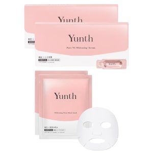 [Takei Emi Ambassador] Yunth Vitamin C serum, introductory serum, set with bonus (56-day supply + 2 whitening sheet masks S), fresh VC face pack, face, cosmetics, skin care, pores, beauty, face care