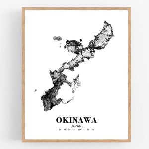 Eleville 24X36 Unframed Okinawa Japan Cityscape Abstract Road Modern Map Art Print Poster Wall Office Home Decoration Minimalist Line Art Hometown Housewarming Gift wgn432