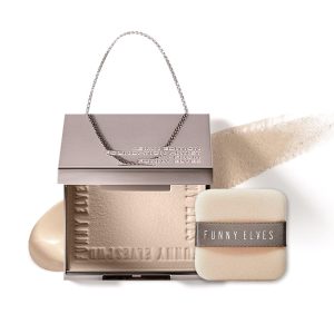 Funny Elves Soft Matte Pressed Powder, Face Powder, Loose Powder, Matte Powder, Pore Coverage, Pore Care, Reduces Shine, Stays on, Color Lock, Translucent, Natural Skin Look, Moisturizing, Base Makeup, For Dry and Oily Skin, Sebum Absorbing, Makeup Breakdown, 2 Types, 4 Colors, Accessories Included (NU00, 3.5g)