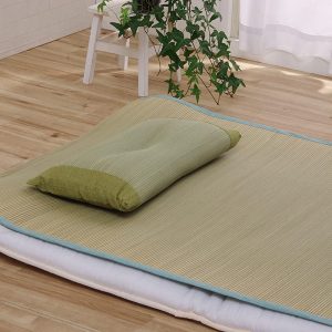 IKEHIKO CORPORATION Igusa Bedding Pillow Igusa Height Adjustable Smooth Deodorizing Simple Plain Rhythm Concave Flat Pillow Igusa Bedding Approx. 50 x 30 cm Green #7559759