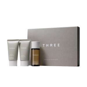 THREE [Gift set/Facial cleanser/Lotion/Lotion] Balancing Stem Skin Care First Kit