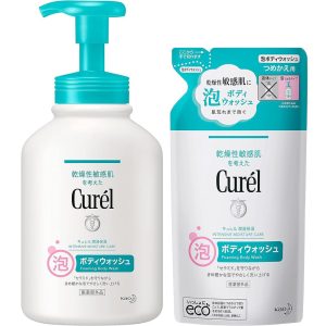 [Product + refill set] Kao Curel Foam Body Wash for dry and sensitive skin 480ml product + 380ml refill (can also be used on babies)