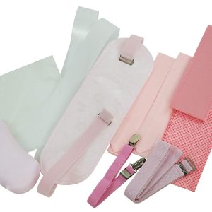 [Kimonoya Sarasa] Kimono accessories, 11-piece set of dressing accessories, belted front board, datejime, magic belt, kimono belt, waist belt, obi pillow, 2 waist strings, 2 collar cores, half collar, white/pink