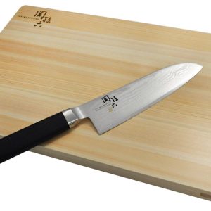 Kai Corporation [Knife and cutting board set] Damascus Santoku knife 165mm AE5200 & Hinoki cutting board 390x240m Made in Japan