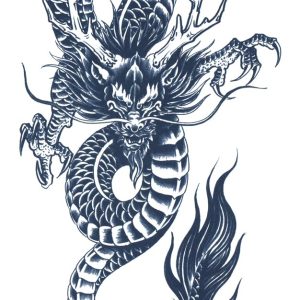 Jagua tattoo, tattoo sticker, tattoo that disappears in 2 weeks, henna tattoo, authentic dragon (gz991)