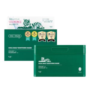 VTCOSMETICS Sheet Mask Box Mask Skin Care (1.CICA Daily Soothing Mask)