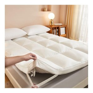 Ultra Soft Down Alternative Mattress Topper, Hypoallergenic, Soft and Breathable Cotton Mattress Pad, Futon, Twin Queen King Size (Color: White-10cm, Size: Queen-150*200cm)