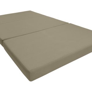 Tri-Fold Futon Mattress, High Density 1.8lbs Foam, Twin, Full, Queen Size Foldable Mattress, Twin Size 4x39x75, Beige