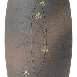 Marui Seito Shigaraki Ware Hechomon Vase Ceramic Large Flower Base Gold-painted Pressed Flowers Height approx. 25cm Gift Present Celebration Japanese-style Room Interior Offering Flower Arrangement Made in Japan MR-1-2517